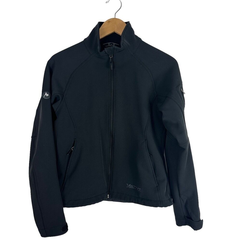 Marmot Jacket Mens Windstopper Full Zip Size M Long Sleeve Black Zip Pockets